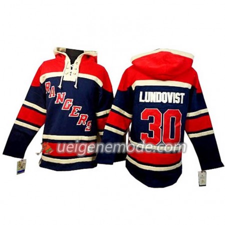 Herren Eishockey New York Rangers Henrik Lundqvist 30 Blau Sawyer Hooded Sweatshirt